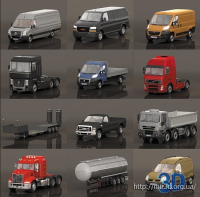 3D модели грузовых авто