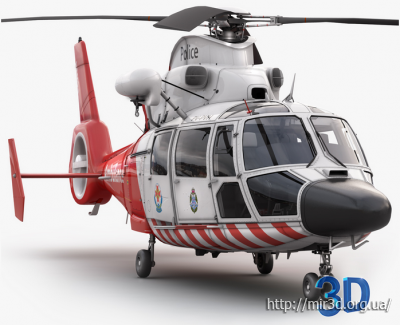 Turbosquid 3D модель  вертолета Eurocopter AS 365