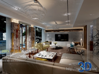 Modern Style LivingRoom 3D66 Interior 2015 Vol 1-5: 3D сцены интерьеров